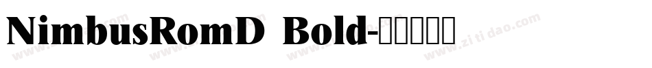 NimbusRomD Bold字体转换